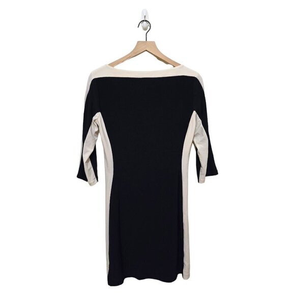 Ralph Lauren Navy & White 3/4 Sleeve Scoop Neck Color Block Mini Dress Sz 6 - Picture 5 of 7